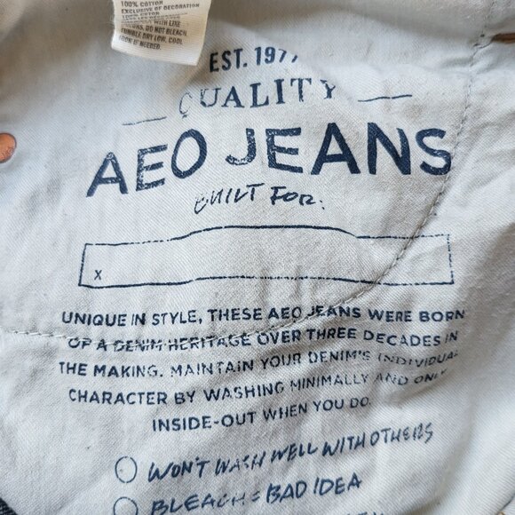 Men's American Eagle Slim Straight Jeans 32 X34 - Good Used Condition - Picture 8 of 8